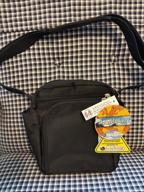 Black Men's travel Crossbody Belt Bag with RFID Protection